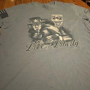 Grunt Style For The Love of Liberty Blue T-Shirt XL